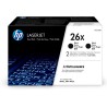 Dual-Pack Original HP Black, nr.26X, pentru LaserJet Pro M402|M426, 2 x 9K, (timbru verde 1.2 lei) , "CF226XD"