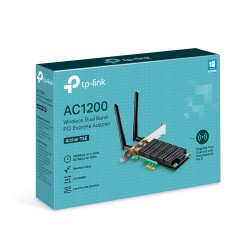 ADAPTOR RETEA TP-LINK AC1200, intern wireless 2.4 GHz | 5 GHz, PCI-E, port, 1200 Mbps, antena externa x 2, "Archer T4E"