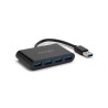 HUB extern KENSINGTON, porturi USB: USB 3.0 x 4, conectare prin USB 3.0, cablu 0.1 m, negru, "K39121EU" (timbru verde 0.8 lei)