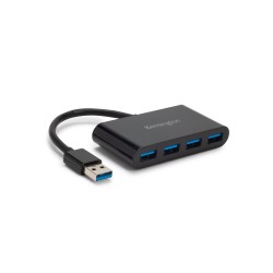 HUB extern KENSINGTON, porturi USB: USB 3.0 x 4, conectare prin USB 3.0, cablu 0.1 m, negru, "K39121EU" (timbru verde 0.8 lei)