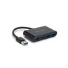 HUB extern KENSINGTON, porturi USB: USB 3.0 x 4, conectare prin USB 3.0, cablu 0.1 m, negru, "K39121EU" (timbru verde 0.8 lei)