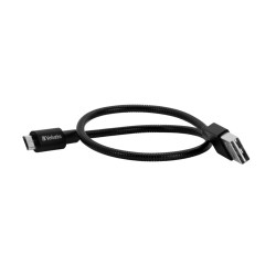 CABLU alimentare si date VERBATIM, pt. smartphone, USB 2.0 (T) la Micro-USB 2.0 (T), 1m, premium, cablu metalic, negru, "48863" 