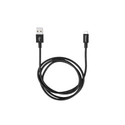 CABLU alimentare si date VERBATIM, pt. smartphone, USB 2.0 (T) la Micro-USB 2.0 (T), 1m, premium, cablu metalic, negru, "48863" 