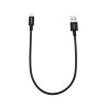 CABLU alimentare si date VERBATIM, pt. smartphone, USB 2.0 (T) la Micro-USB 2.0 (T), 30cm, premium, cablu metalic, negru, "48866
