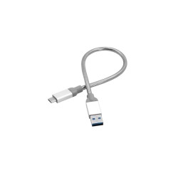 CABLU alimentare si date VERBATIM, pt. smartphone, USB 3.1 (T) la USB 3.1 Type-C (T), 30cm, premium, cablu metalic, argintiu, "4