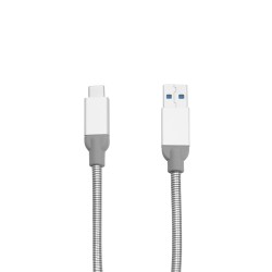CABLU alimentare si date VERBATIM, pt. smartphone, USB 3.1 (T) la USB 3.1 Type-C (T), 30cm, premium, cablu metalic, argintiu, "4