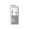 CABLU alimentare si date VERBATIM, pt. smartphone, USB 3.1 (T) la USB 3.1 Type-C (T), 30cm, premium, cablu metalic, argintiu, "4