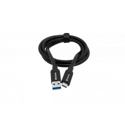 CABLU alimentare si date VERBATIM, pt. smartphone, USB 3.1 (T) la USB 3.1 Type-C (T), 1m, premium, cablu metalic, negru, "48871"