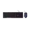 KIT gaming SPACER USB, tastatura RGB rainbow + mouse optic 7 culori, black, "SP-GK-01"   (timbru verde 0.8 lei)