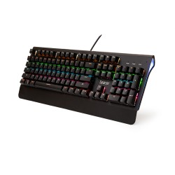 TASTATURA MECANICA SPACER USB, switch-uri mecanice albastre,iluminare RGB, 50 mil. apasari, 104 taste, anti-ghosting 26 taste, a