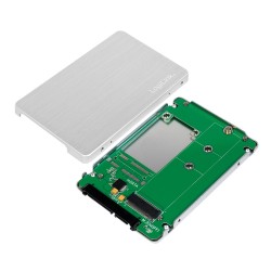 RACK extern LOGILINK, pt. SSD, M.2, M.2 S-ATA NGFF, interfata PC S-ATA3, aluminiu, argintiu, "AD0021" (timbru verde 0.8 lei)