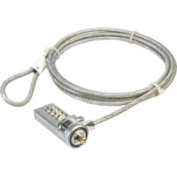 CABLU securitate LOGILINK pt. notebook, slot standard, cifru cu patru discuri, 1.5m, cablu otel, "NBS002" (timbru verde 0.8 lei)