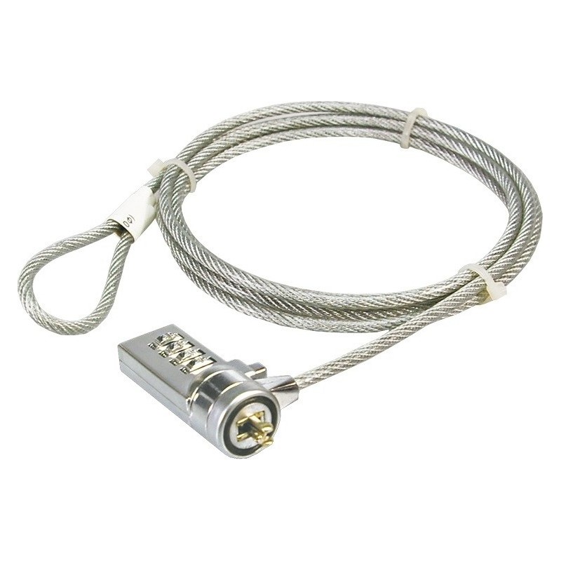 CABLU securitate LOGILINK pt. notebook, slot standard, cifru cu patru discuri, 1.5m, cablu otel, "NBS002" (timbru verde 0.8 lei)