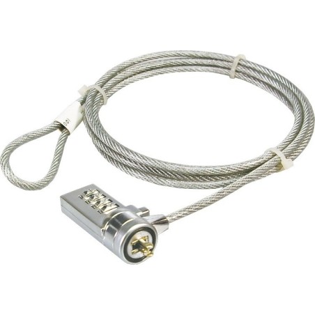 CABLU securitate LOGILINK pt. notebook, slot standard, cifru cu patru discuri, 1.5m, cablu otel, "NBS002" (timbru verde 0.8 lei)