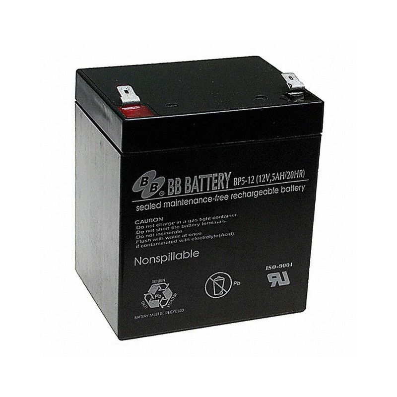 ACUMULATOR UPS CYBER POWER 12V /  5Ah, pentru seriile BU600 + BU650E / UT650E + UT650EG / UT1050 + UT1050EG, "RBP0119" (timbru v