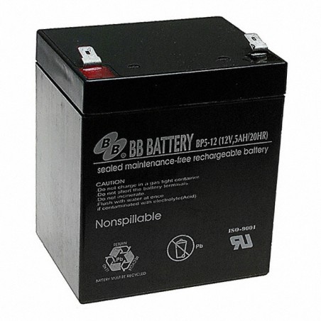 ACUMULATOR UPS CYBER POWER 12V /  5Ah, pentru seriile BU600 + BU650E / UT650E + UT650EG / UT1050 + UT1050EG, "RBP0119" (timbru v