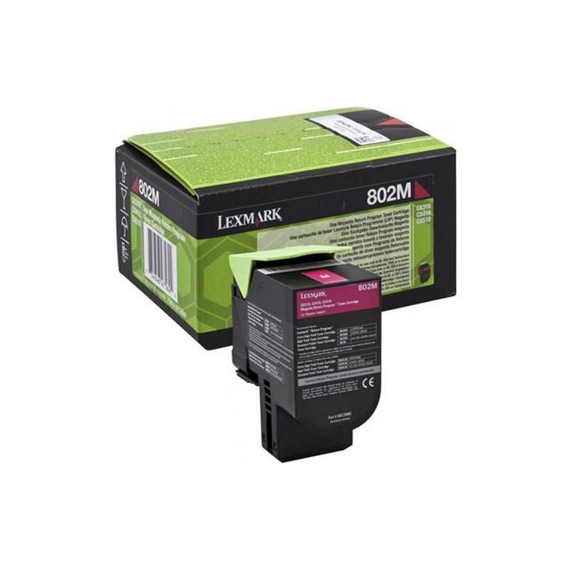 Toner Original Lexmark Magenta, 80C20ME, pentru CX310|CX410|CX510, 1K, (timbru verde 1.2 lei) , "80C20ME"