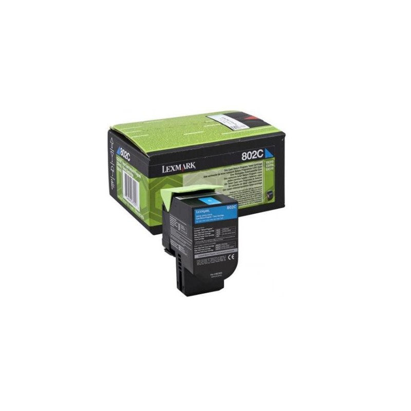 Toner Original Lexmark Cyan, 80C20CE, pentru CX310|CX410|CX510, 1K, (timbru verde 1.2 lei) , "80C20CE"