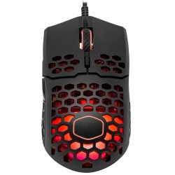 MOUSE COOLER MASTER, "MM711", gaming, cu fir, USB, optic, 16000 dpi, butoane/scroll 6/1, iluminare, butoane programabile, negru,