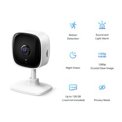 CAMERA IP TP-LINK, cube, pt. interior, dist. IR 10 m, tip lentila fixa 3.3 mm, 2 Mpx, wi-fi, microfon, carcasa plastic, slot SD 