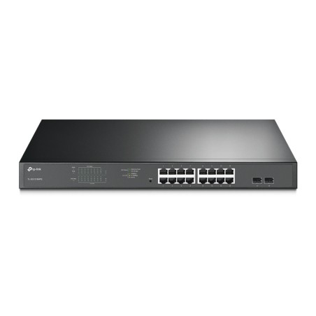 SWITCH TP-LINK  16 porturi Gigabit, 16 x POE 192W total power, 2 x SFP, carcasa metal TL-SG1218MPE (timbru verde 2 lei)