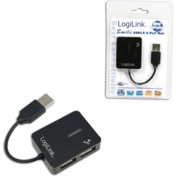 HUB extern LOGILINK, porturi USB: USB 2.0 x 4, conectare prin USB 2.0, cablu 0.05 m, negru, "UA0139"  (timbru verde 0.8 lei)