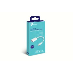CABLU ADAPTOR TP-Link, USB Type-C(T) to USB 3.0(M), 10cm, alb "UC400" (timbru verde 0.08 lei)
