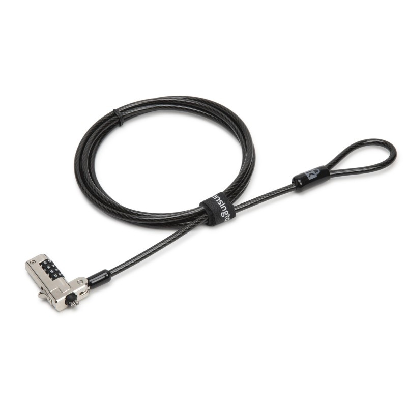 CABLU securitate KENSINGTON pt. notebook slot Wedge,cifru cu patru discuri,conectare directa,1.8m,cablu otel carbon,permite pivo