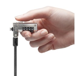 CABLU securitate KENSINGTON pt. notebook slot Wedge,cifru cu patru discuri,conectare directa,1.8m,cablu otel carbon,permite pivo