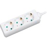 PRELUNGITOR LOGILINK, Schuko x 3, conectare prin Schuko (T), cablu 1.5 m, 16 A, protectie copii, alb, "LPS205" (timbru verde 0.1