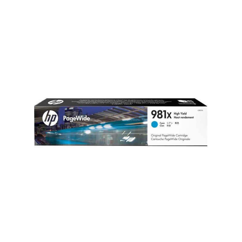 Cartus Cerneala Original HP Cyan, nr.981XL, pentru PageWide  E58650|556|586, 11K, (timbru verde 0.15 lei), "L0R09A"