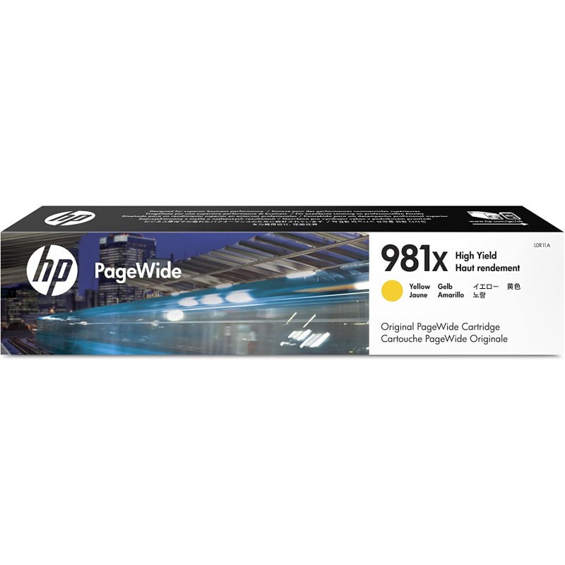 Cartus Cerneala Original HP Yellow, nr.981XL, pentru PageWide  E58650|556|586, 11K, (timbru verde 0.15 lei), "L0R11A"