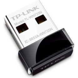 ADAPTOR RETEA TP-LINK NANO, extern wireless 2.4 GHz, USB 2.0, port, 150 Mbps, antena interna x 1, "TL-WN725N" (timbru verde 0.18