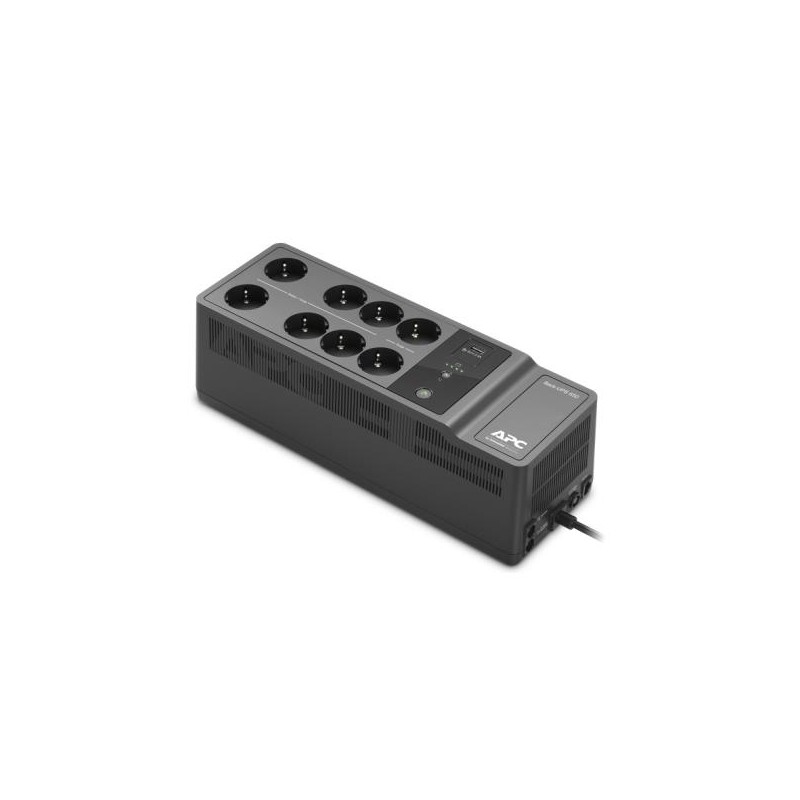 UPS APC, "Back-UPS", Line Int. cu management, brick, 850VA/520W, AVR, Schuko x 8, 1 x baterie RBC17, back-up 1 - 10 min., "BE850