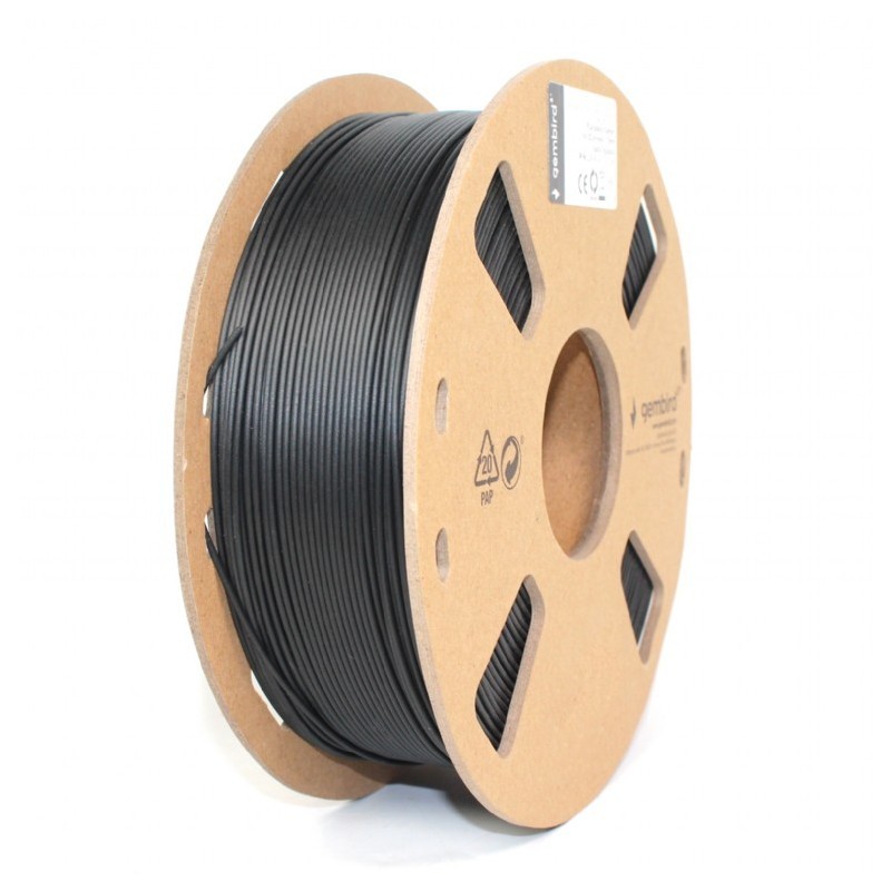 FILAMENT GEMBIRD pt. imprimanta 3d, PLA, 1.75mm diamentru, 1Kg / bobina, aprox. 330m, topire 190-220 grC, black, "3DP-PLA1.75-01