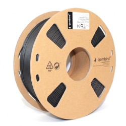 FILAMENT GEMBIRD pt. imprimanta 3d, PLA, 1.75mm diamentru, 1Kg / bobina, aprox. 330m, topire 190-220 grC, black, "3DP-PLA1.75-01
