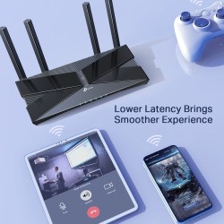 ROUTER TP-LINK wireless 3000Mbps,1 x WAN Gigabit, 4 porturi Gigabit, 2.4 Ghz/5 Ghz dual band, 4 antene externe, WI-FI 6 "Archer 