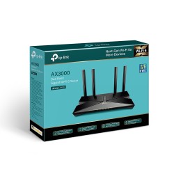 ROUTER TP-LINK wireless 3000Mbps,1 x WAN Gigabit, 4 porturi Gigabit, 2.4 Ghz/5 Ghz dual band, 4 antene externe, WI-FI 6 "Archer 