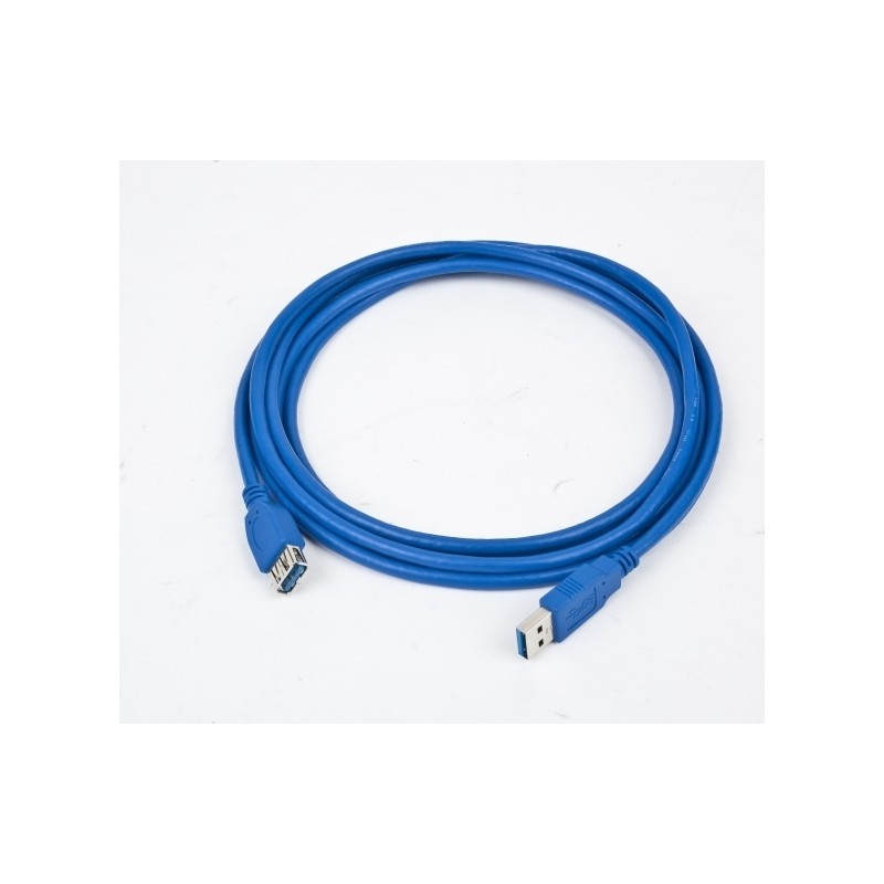 CABLU USB GEMBIRD prelungitor, USB 3.0 (T) la USB 3.0 (M), 1.8m, conectori auriti, albastru "CCP-USB3-AMAF-6" (timbru verde 0.08