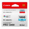 Cartus Cerneala Original Canon Light Cyan, PFI-1000PC, pentru IPF PRO-1000, , (timbru verde 0.15 lei),NOPP, "0550C001AA"