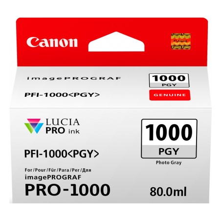 Cartus Cerneala Original Canon Light Grey, PFI-1000PGy, pentru IPF PRO-1000, , (timbru verde 0.15 lei),NOPP, "0553C001AA"
