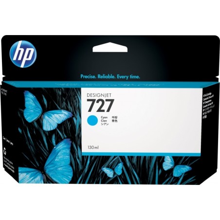 Cartus Cerneala Original HP Cyan, nr.727, pentru DesignJet T1500|T1530|T2500|T2530|T920, 130ml, (timbru verde 0.15 lei), "B3P19A