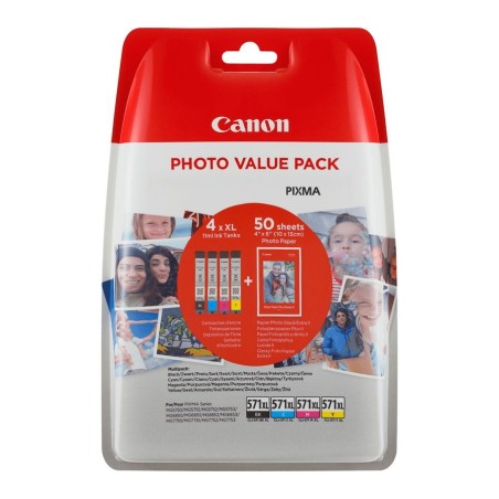 Combo-pack Original Canon CMYK, CLI-571XL, pentru Pixma MG5750|MG5751|MG6850|MG6851|MG7750|MG7751|MG7752|TS5050|TS5051|TS5053|TS