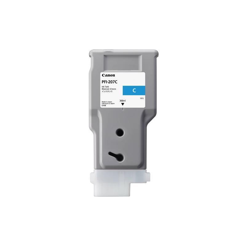 Cartus Cerneala Original Canon Cyan, PFI-207C, pentru IPF 680|685|770|780|785, 300ml, (timbru verde 0.15 lei),NOPP, "CF8790B001A