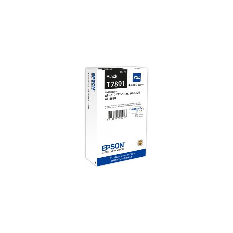 Cartus Cerneala Original Epson Black, T7891, pentru Workforce Pro Wf-5620Dwf,  , (timbru verde 0.15 lei), "C13T789140"(RAPO)