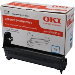 Drum Unit Original OKI Cyan, 43870023, pentru C5850|C5950|MC560, 20K, (timbru verde 0.8 lei) "43870023"