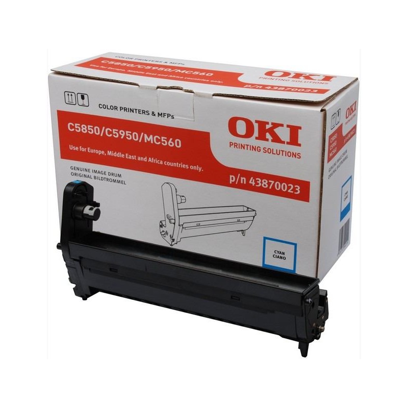 Drum Unit Original OKI Cyan, 43870023, pentru C5850|C5950|MC560, 20K, (timbru verde 0.8 lei) "43870023"
