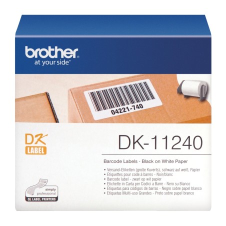 Banda Continua Hartie  Original Brother Black on White, DK11240, pentru P-TOUCH QL-1100|QL-1110N|QL-1050|QL-1060N|QL-570, 500, i