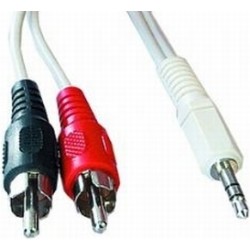 CABLU audio GEMBIRD stereo (3.5 mm jack la 2 x RCA), 5m "CCA-458-5M" (timbru verde 0.08 lei)