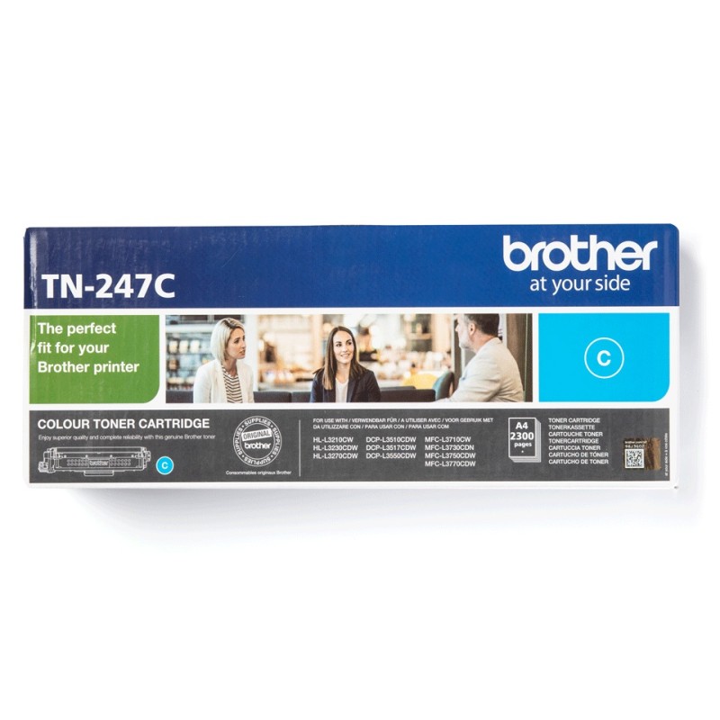 Toner Original Brother Cyan, TN247C, pentru HL-L3210|L3270|DCP-L3510|L3550|MFC-L3730|L3770, 2.3K, (timbru verde 1.2 lei) , "TN24